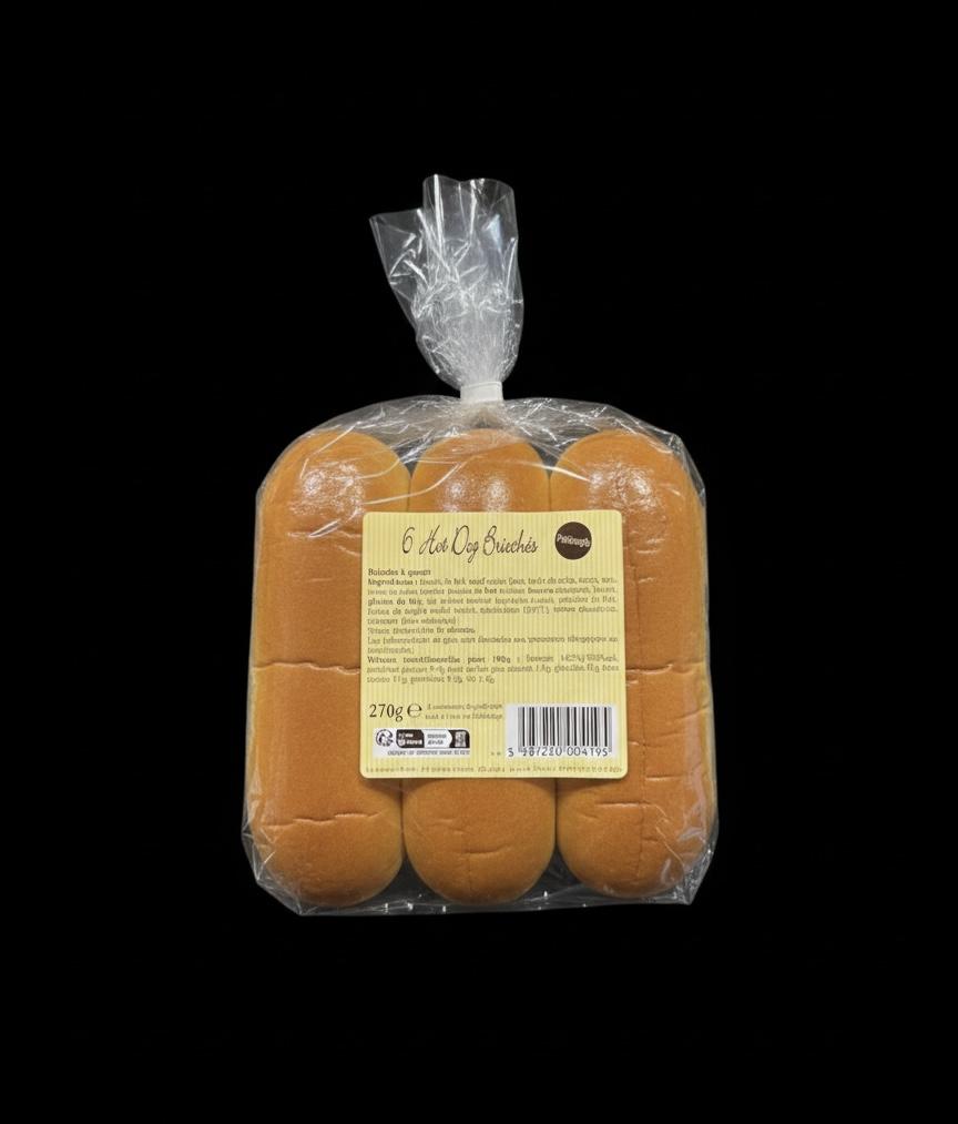 Pain Hot Dog Briochés x6